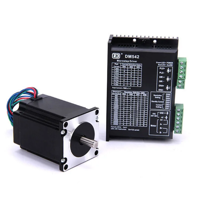 

5718HB3 + DM542 stepper motor package 57BYG miniature motor plus drive package Free Shipping Stepper Motor Driver