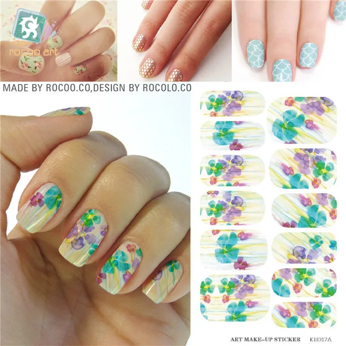 Переводные наклейки для ногтей с весенним цветком дизайнерские инструменты