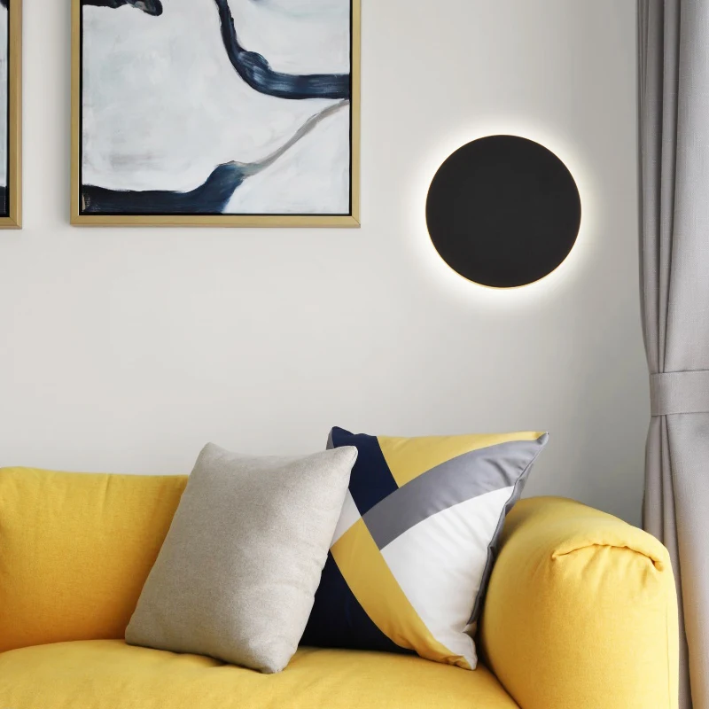 Круглая Светодиодная лампа для лужайки уличная современная светодиодная