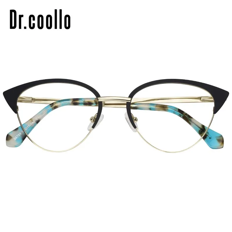 Dr coollo модный стиль полный обод металлический Browline очки для чтения Оптические
