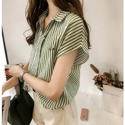 4XL 3XL женские блузки и топы корейские шифоновые рубашки в клетку с короткими