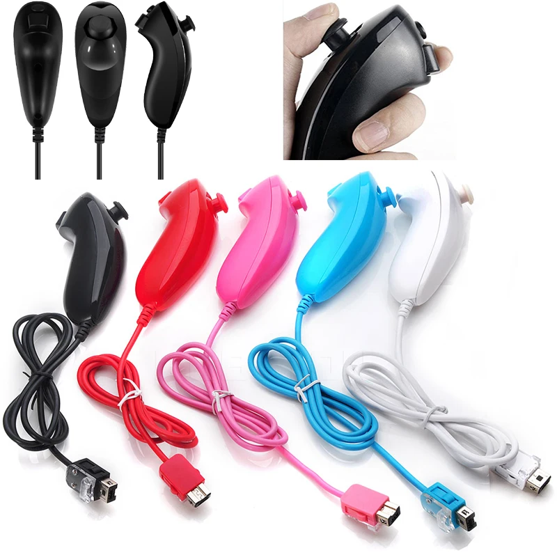 5 цветов цветной нунчак пульт дистанционного управления для NINTENDO Wii black nunchunk
