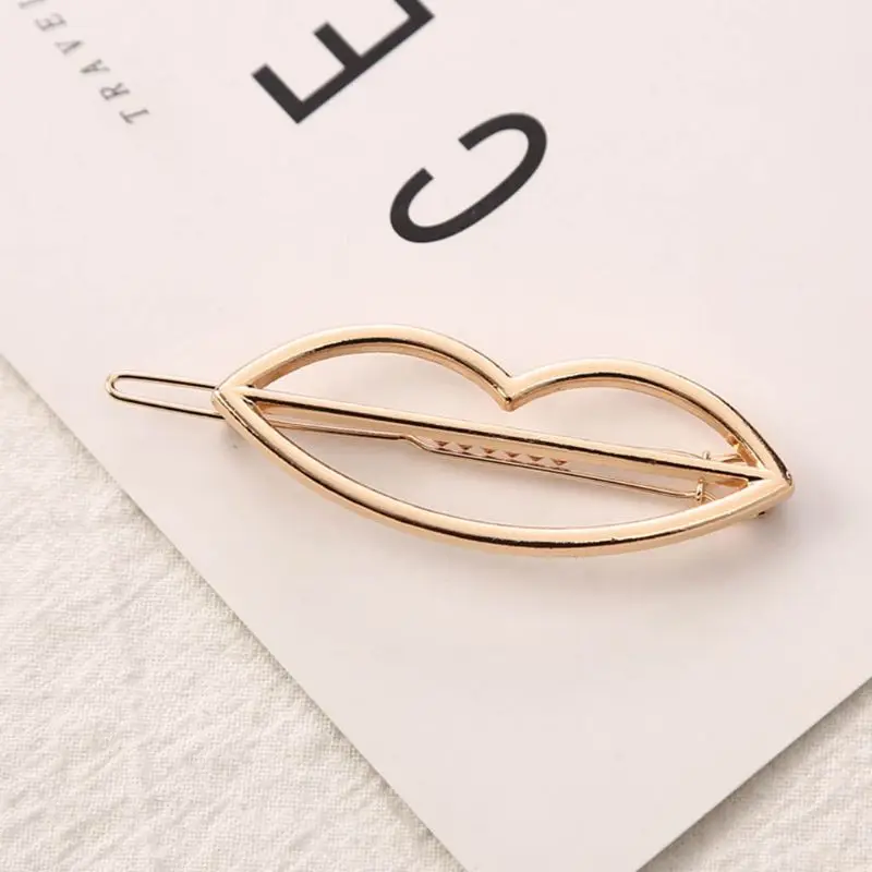 Fashion Woman Hair Accessories Triangle Clip Pin Metal Geometric Alloy Hairband Moon Circle Hairgrip Barrette Girls Holder |