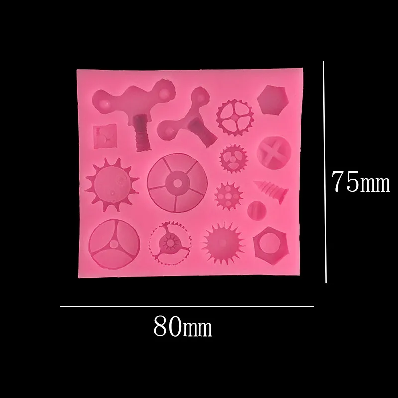 

New Hardware Gears Screws Fondant silicone mold Cake fondant hardware tool mold Chocolate candy baking mold Sugarcraft