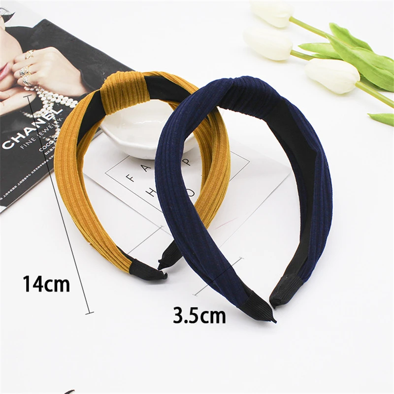 7 Цвета модная повязка на голову из трикотажного полотна с повязки узлом