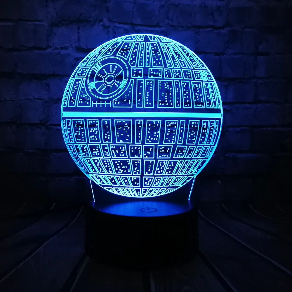 3D Светодиодная лампа Death Star с USB мультяшный цветной шар Astro атмосферные лавовые