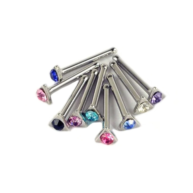 Серьги гвозди для носа 24 шт./компл. ювелирные изделия из нержавеющей стали тела