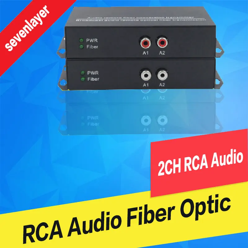 2 канальный RCA аудио в оптоволоконный цифровой преобразователь стерео по