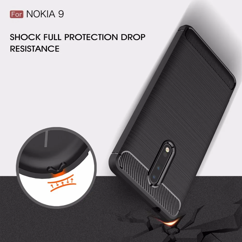 Полностью противоударный чехол для Nokia 9 8 5 3 дюйма защитный из углеродного