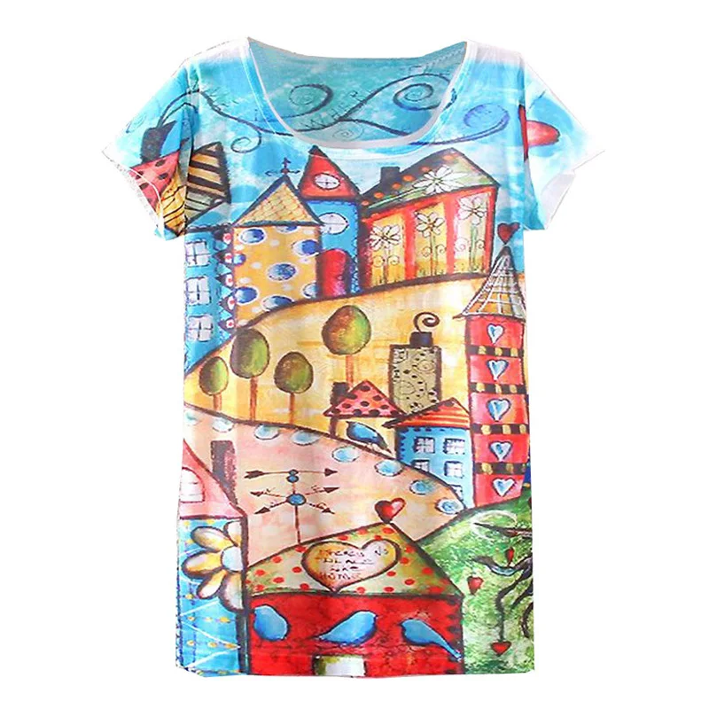 Новинка 2017 года Лидер продаж Модная Винтажная футболка с короткими рукавами и