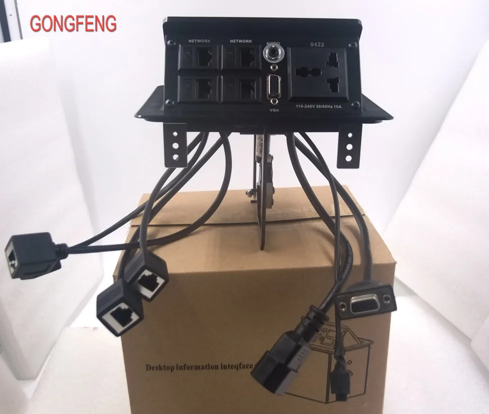 GONGFENG Горячая 1 шт. Новинка 0422 Настольный мультимедийный с проводом VGA четыре сети 3 отверстия универсальный разъем питания специальная