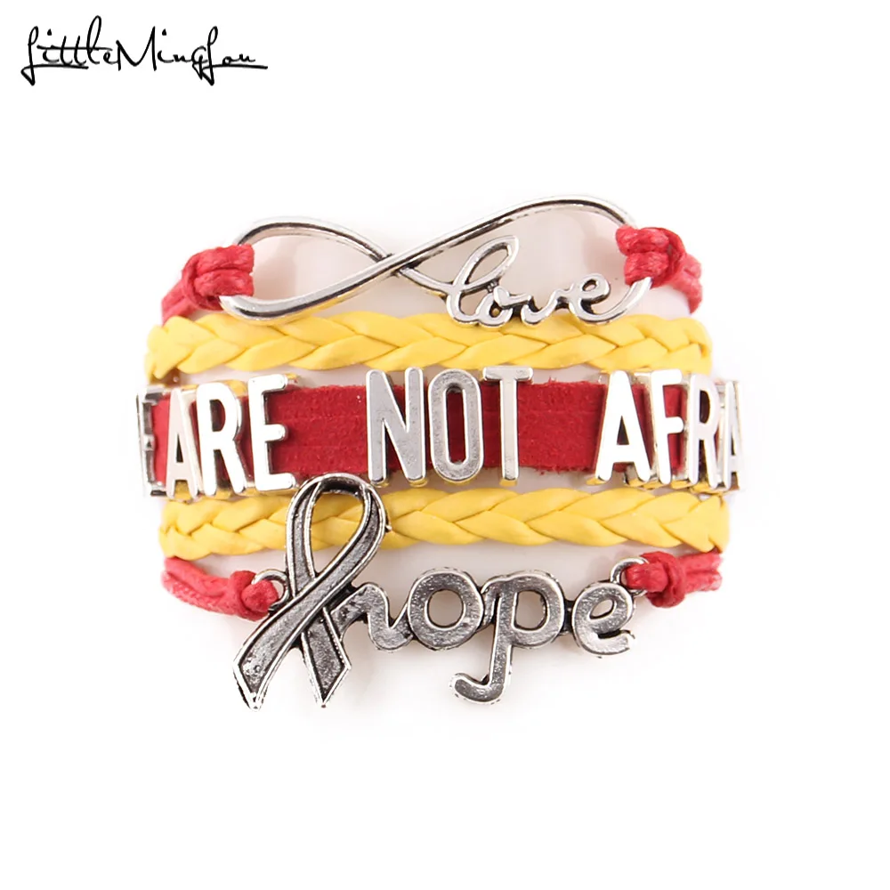 Браслет с надписью Little MingLou Мы не боямся остановить ужас Барселона Испания