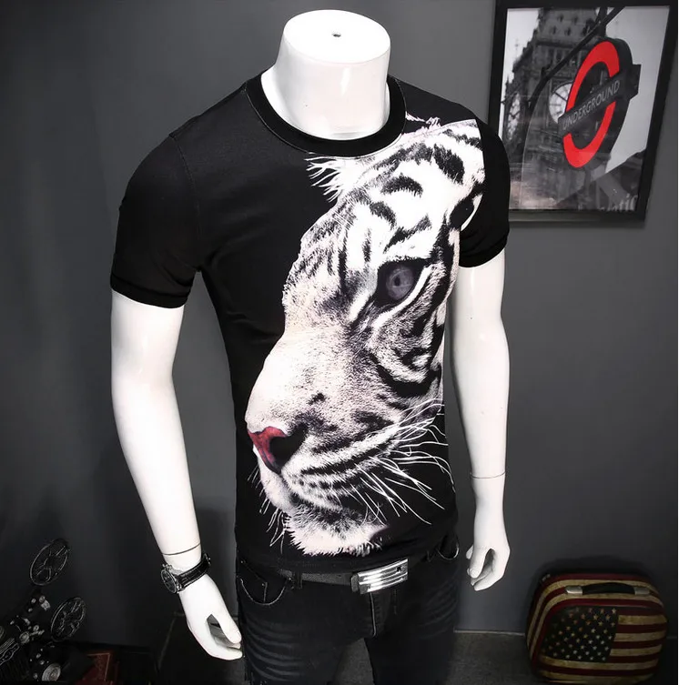 2018 Summer Cotton Men Casual T shirts Brand Fashion Korean Silm Fit Tshirts Plus Size | Мужская одежда