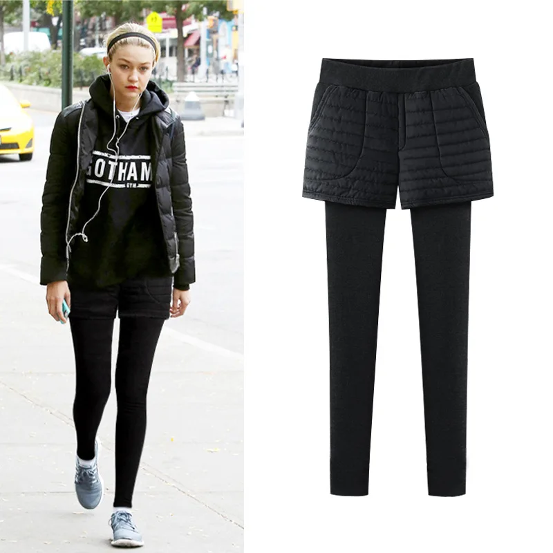 Женские зимние теплые леггинсы с флисовой подкладкой | Женская одежда