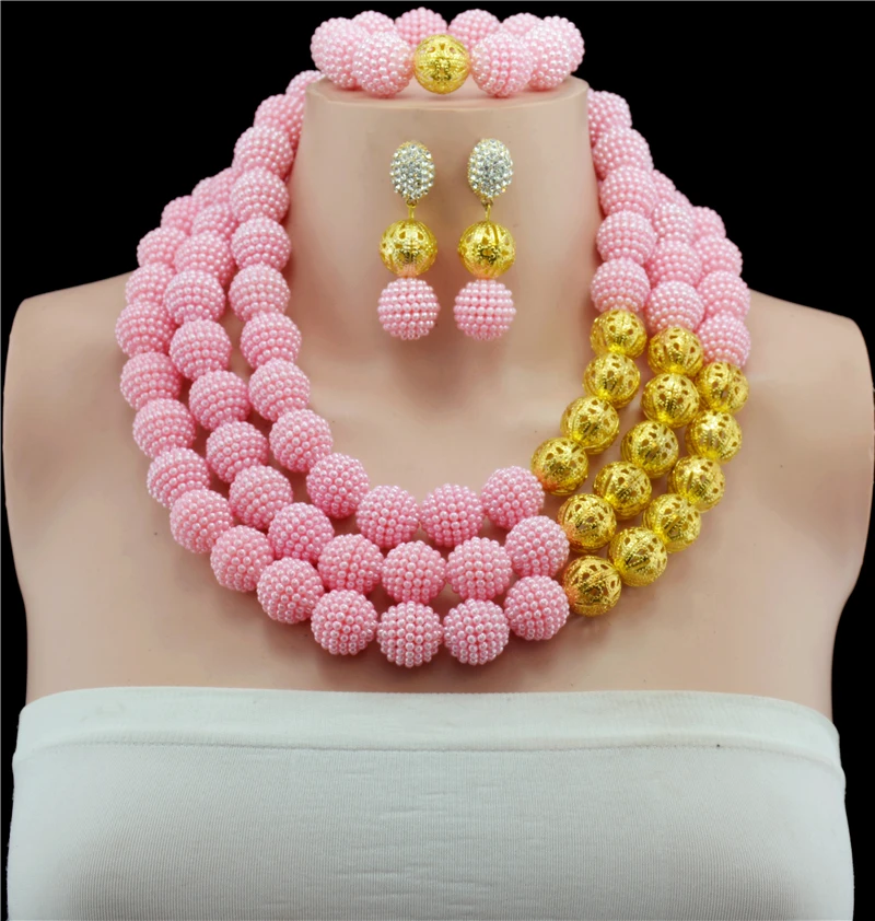 Набор ювелирных изделий из великолепных африканских полукруглых бусин набор