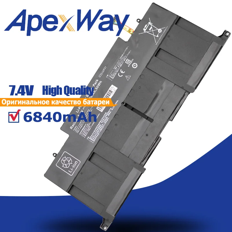 ApexWay 7 4 V Аккумулятор для ноутбука C22 UX31 Asus C23 ZenBook UX31A UX31E серия Ultrabook|Аккумуляторы