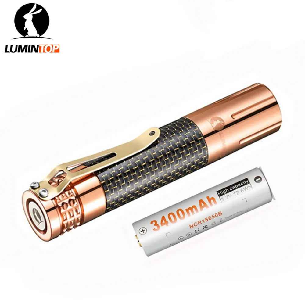LUMINTOP Медь цена углеродного волокна Материал EDC фонарик CREE XP-L max 1050LM луч бросать 190