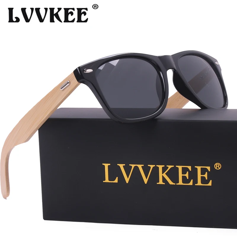 LVVKEE Горячие 2020 Высокое качество Деревянные солнцезащитные очки мужские ретро