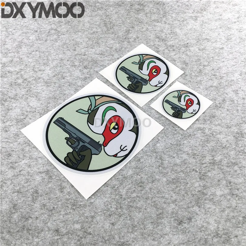 3 шт. автомобильный Стайлинг наклейка лента Модные обезьянка с оружие прохладный