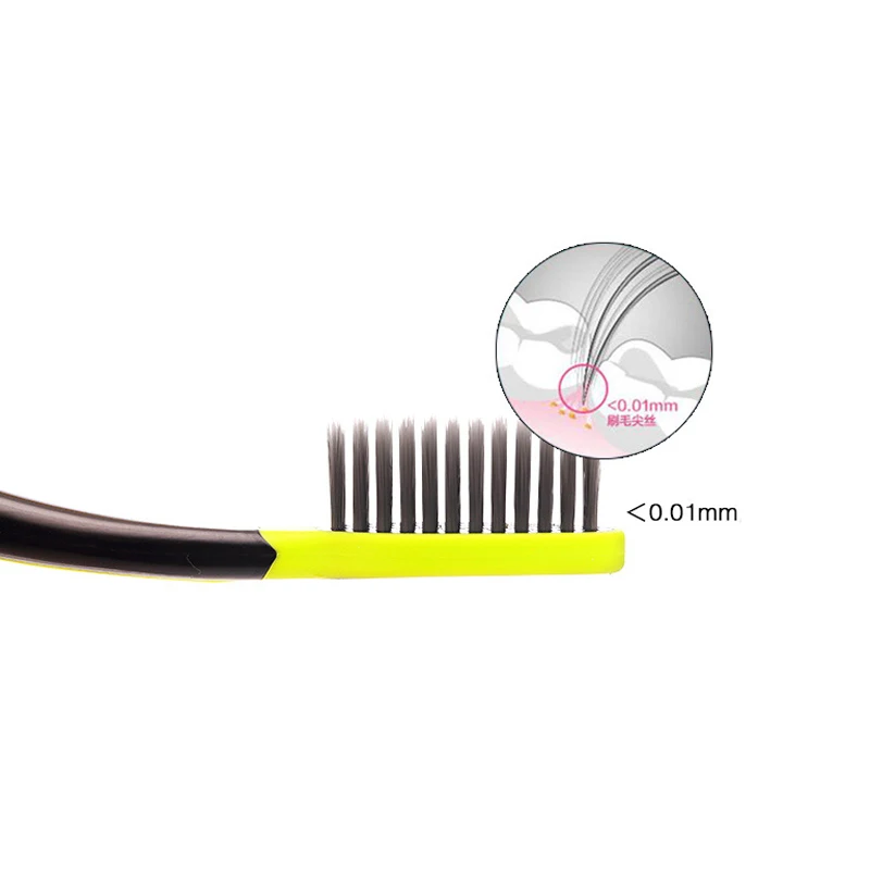 2 шт./компл. зубная щетка с бамбуковым углем для чистки зубов ложный уход за зубами