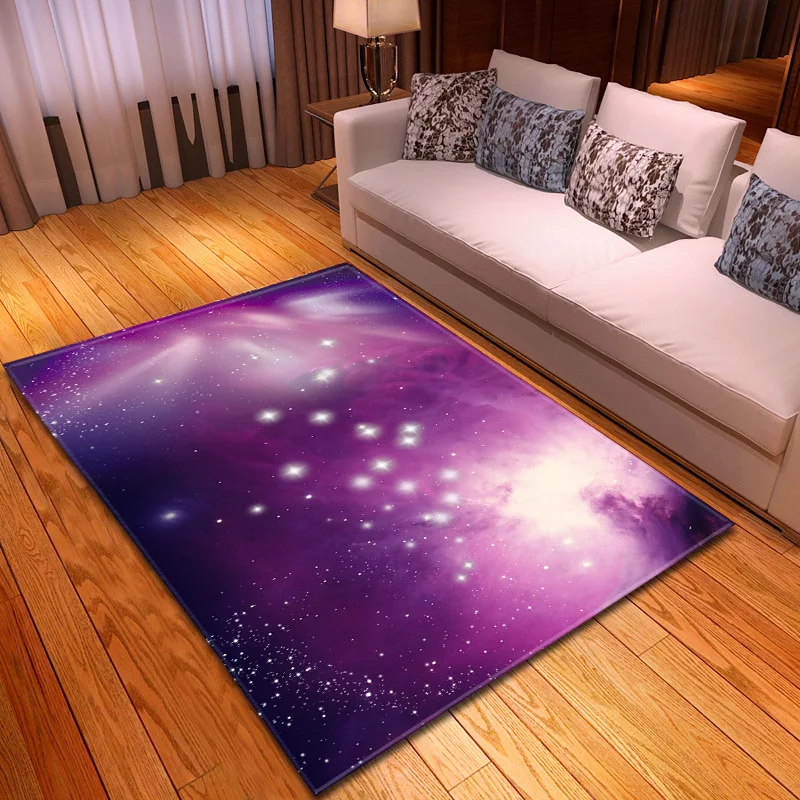 

Simple mysterious starry sky printed carpets for Living Room Large size carpet fashion Hallway mat parlor tapete Home Decor Rugs