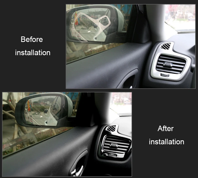Для Jeep Compass Dashboard кондиционер рамка выходов Декоративные Чехлы наклейка капот