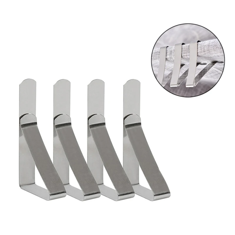 4 шт. зажимы для скатертей из нержавеющей стали полезные прочные вечерние