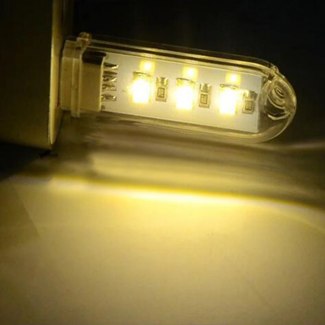 Светодиодная лампа для книг Мини Портативный USB 3 светодиода DC 5V ПК ноутбуков