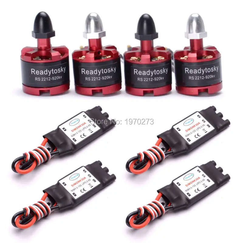 4 шт 30A Simonk ESC+ 4 шт 2212 920KV бесщеточный двигатель для F450 F550 S550 X525 Мультикоптер