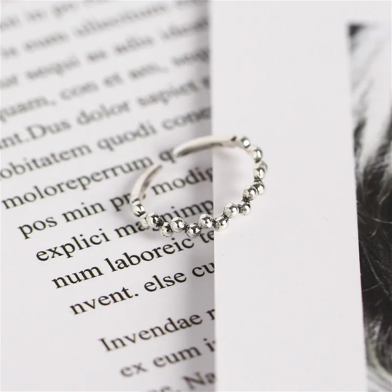 Женское кольцо Flyleaf из стерлингового серебра 925 пробы с бусинами неправильной