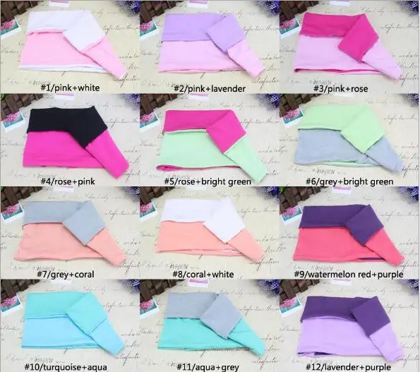 10pcs Solid Wide Patchwork Cotton Headband For Women Elastic Bandanas Turban Headwraps Hair Accessories Bandana Fascinator