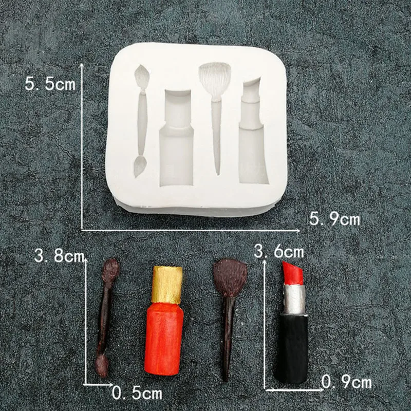 Губная помада макияж кисть силиконовая форма Fondant (сахарная) инструмент для