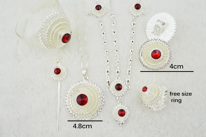 Ethlyn комплект ювелирных изделий с серебряным покрытием ювелирные наборы камнем