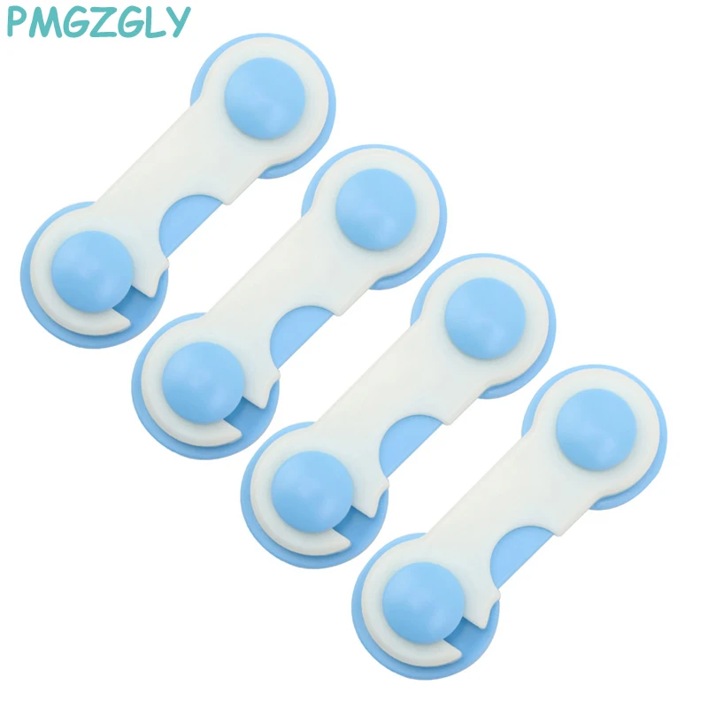 4 PC Lot Blue 4 шт./компл. шкаф замок двери кухонного шкафа ящика замки безопасности Безопасность детей Детские наколенники защитная маска для лица, замок для обеспечения безопасности - Цвет: 4 PC Lot Blue