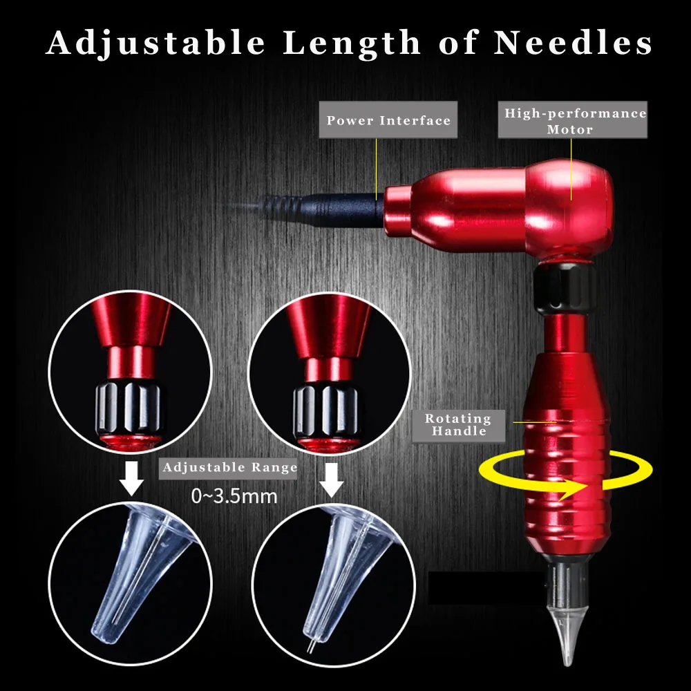 

Permanent Makeup Tattoo Kits - Digital Tattoo Pen Machine + Tattoo Supply + Foot Pedal + 20 Needles For Eyebrow Lips Tattoo