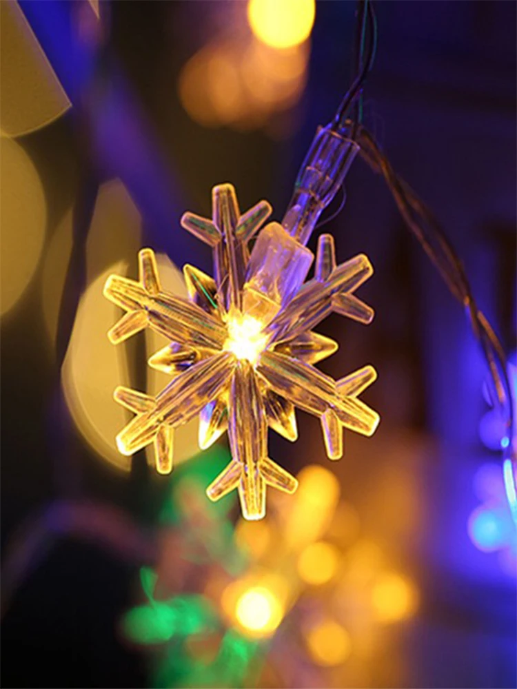 Originality LED Snowflake light Led bedroom decoration string lamp Plug-in USB Outdoor Tree Decorative Colored Lamp | Дом и сад