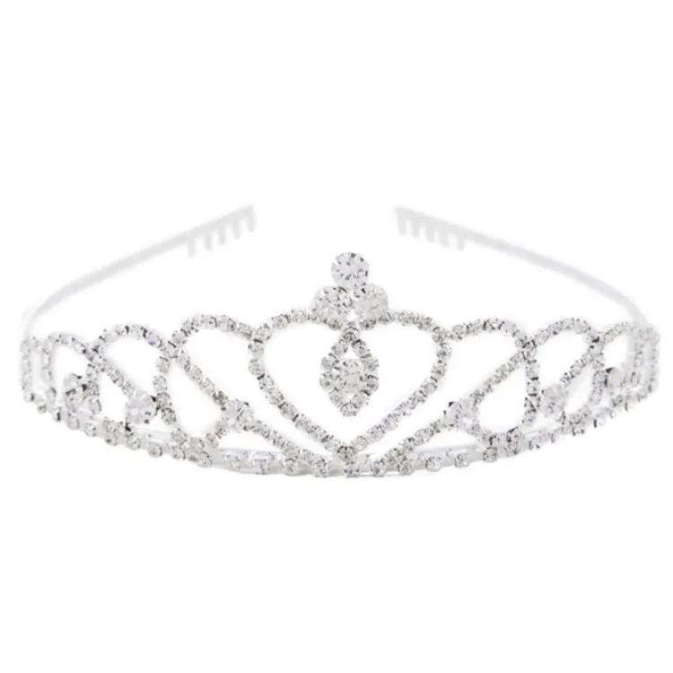Valentine's Day Crystal Tiara Hairband Kid Girl Bridal Princess Prom Crown Party Accessiories Headband | Свадьбы и торжества