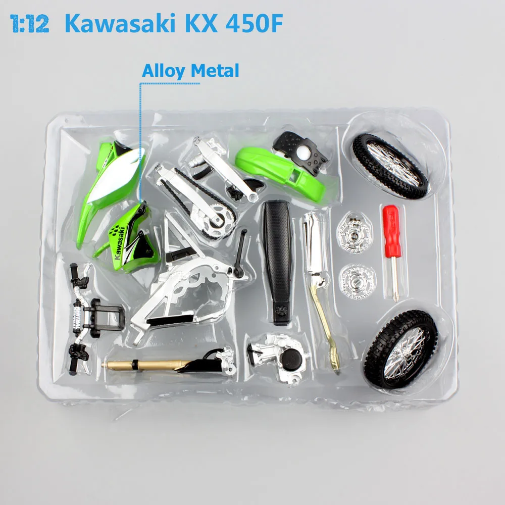 1:12 весы maisto дети Kawasaki KX 450F сборочная линия модель мотоцикла металлический Мотор велосипед литой внедорожный автомобиль грязи подарки DIY игрушки