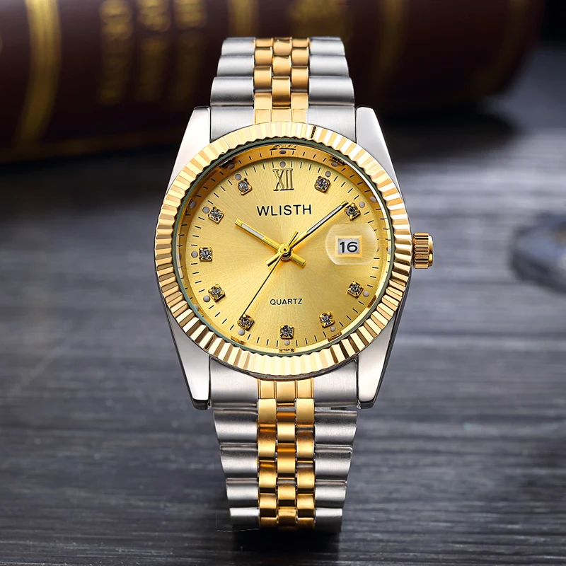 Reloj Hombre, мужские наручные часы, мужские часы, Топ бренд, роскошные женские часы, часы с бриллиантами, Автоматическая Дата, Saat Relogio Masculino