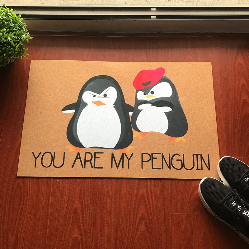 Сделанный на заказ смешной коврик You Are My Penguin дверной для спальни офиса входа