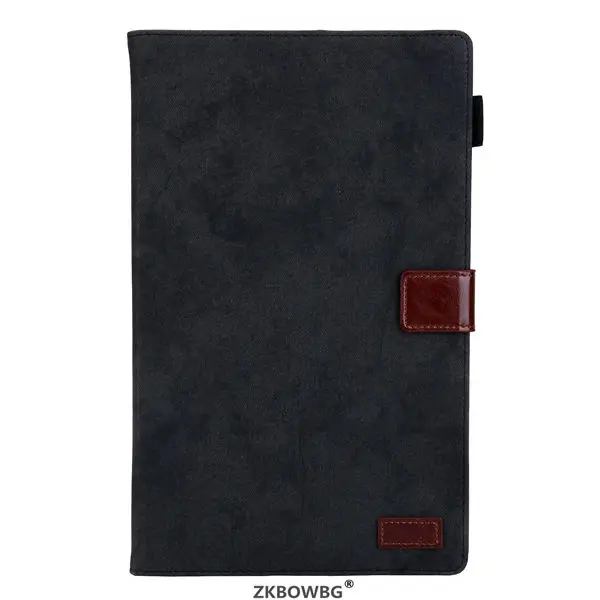 Black Чехол для планшета с подставкой для samsung Galaxy Tab A 10,1 SM-T510 SM-T515 T510 T515 из искусственной кожи с откидной крышкой, защитный чехол - Цвет: Black