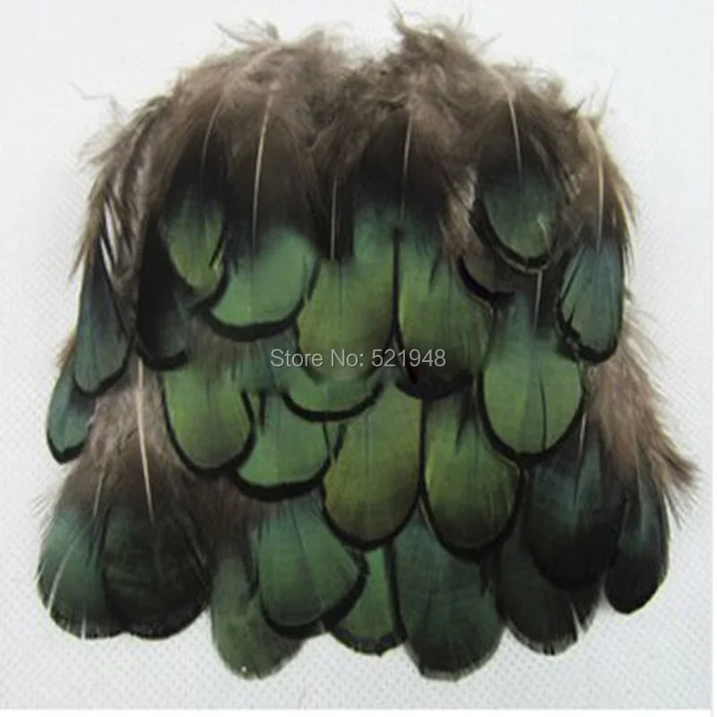 Недорогие зеленые фазаньи куриные перья украшения для рукоделия волос