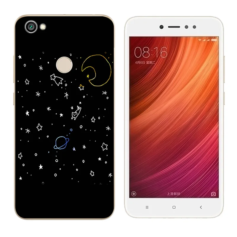 Case for Xiaomi Redmi Note 5A Prime Cover Soft TPU Silicone Smiley Printing Phone Capas |