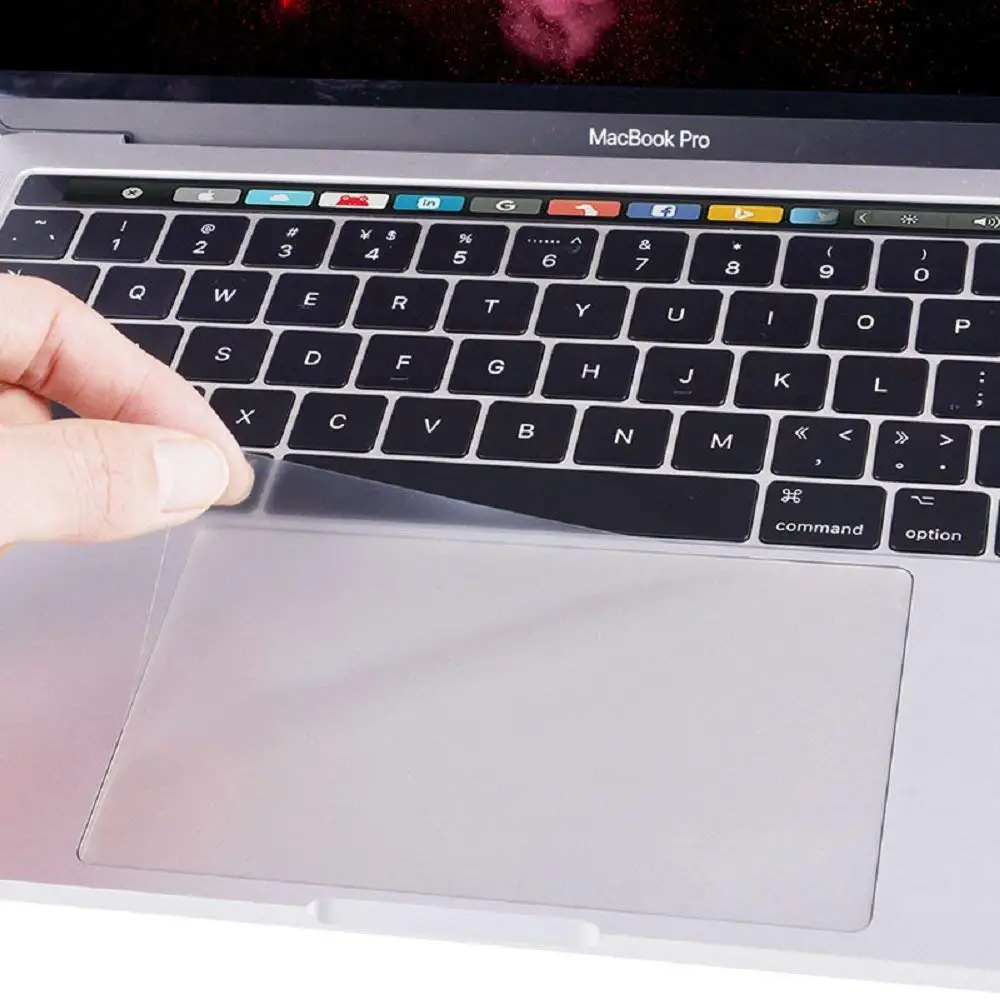 Touch Bar Protector Ультра тонкий силикон Европа издание клавиатура Обложка клавиатуры кожи протектор ЕС макет для всех MacBook Air 1" Pro 13" 1" 17 - Цвет: Touch Bar Protector