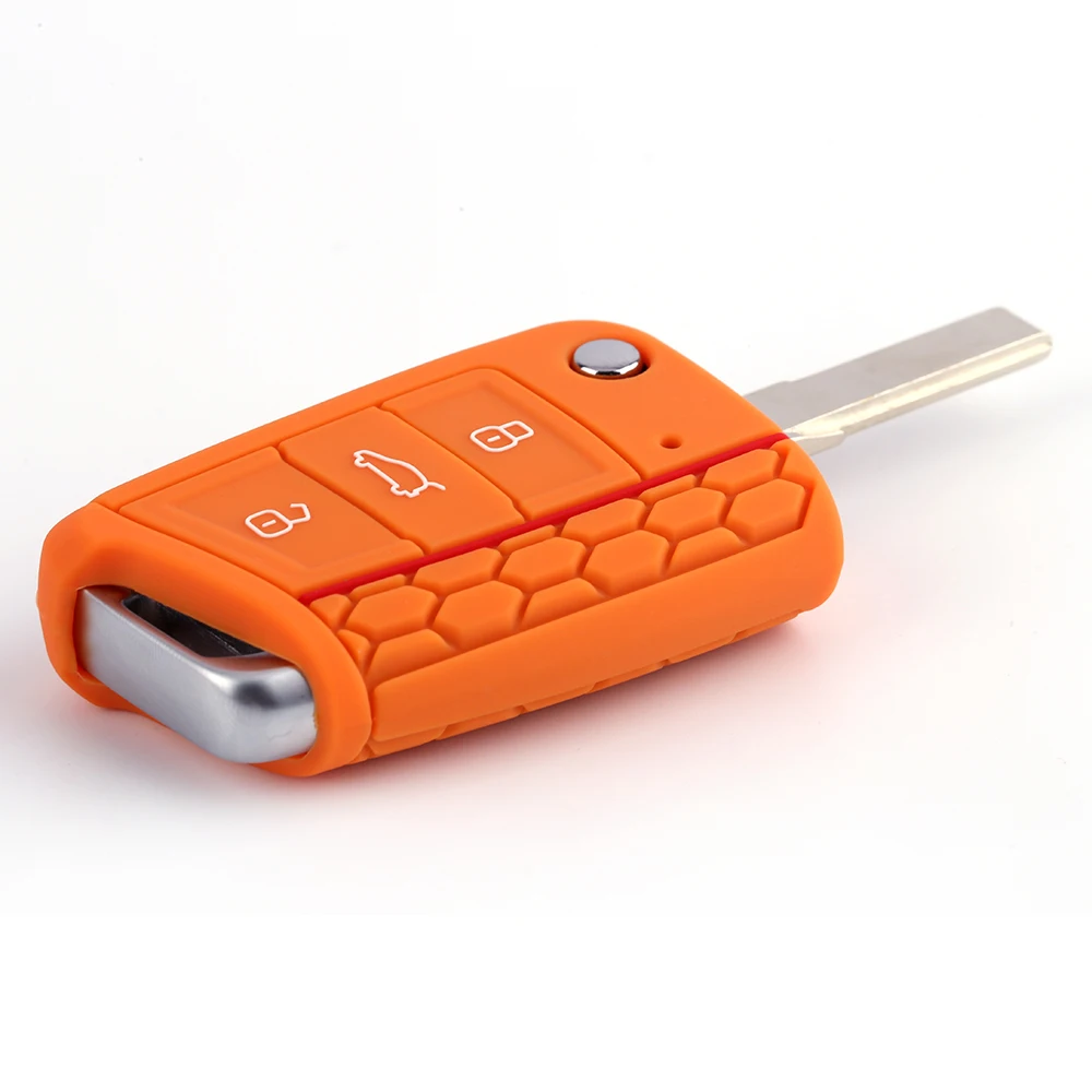 Promotionсиликоновый резиновый чехол для ключей автомобиля Polo 2016 2017 2018 Golf7 MK7 Tiguan 3 с