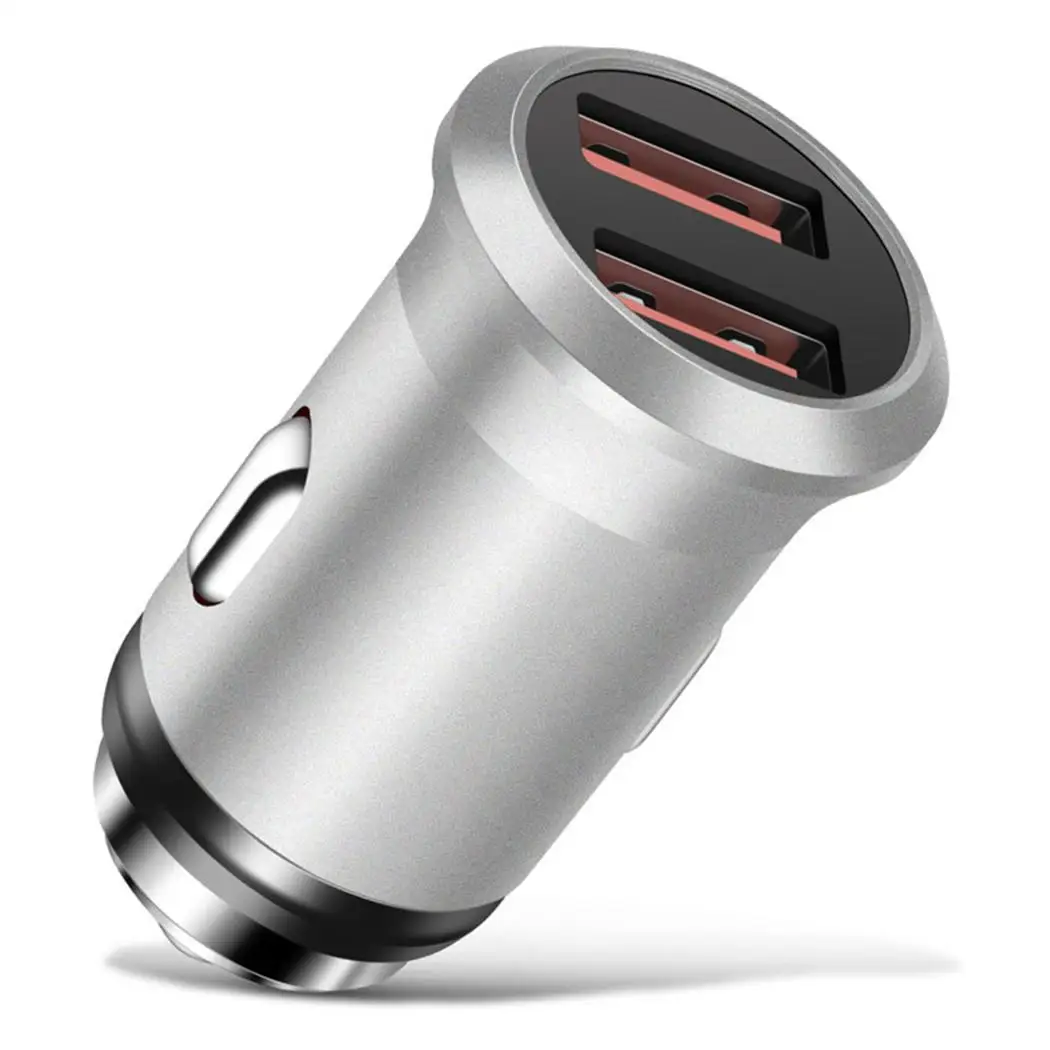 5V 2.4A Mini Dual 2 порта USB автомобильный серебристый красный золотой синий черный