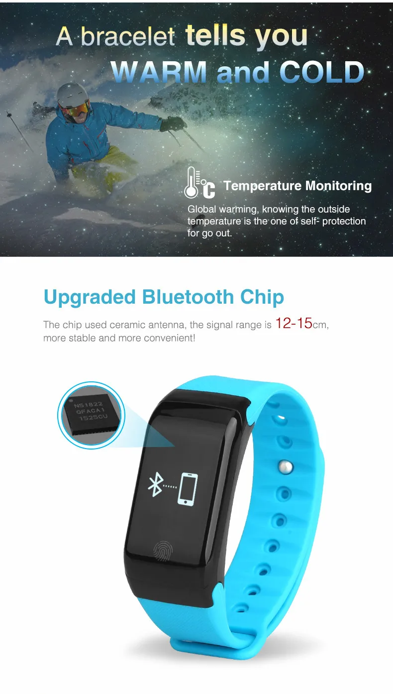 X7 браслет монитор здоровья сердца Bluetooth Смарт-браслет шагомер температура высота Спортивный Браслет фитнес-трекер часы