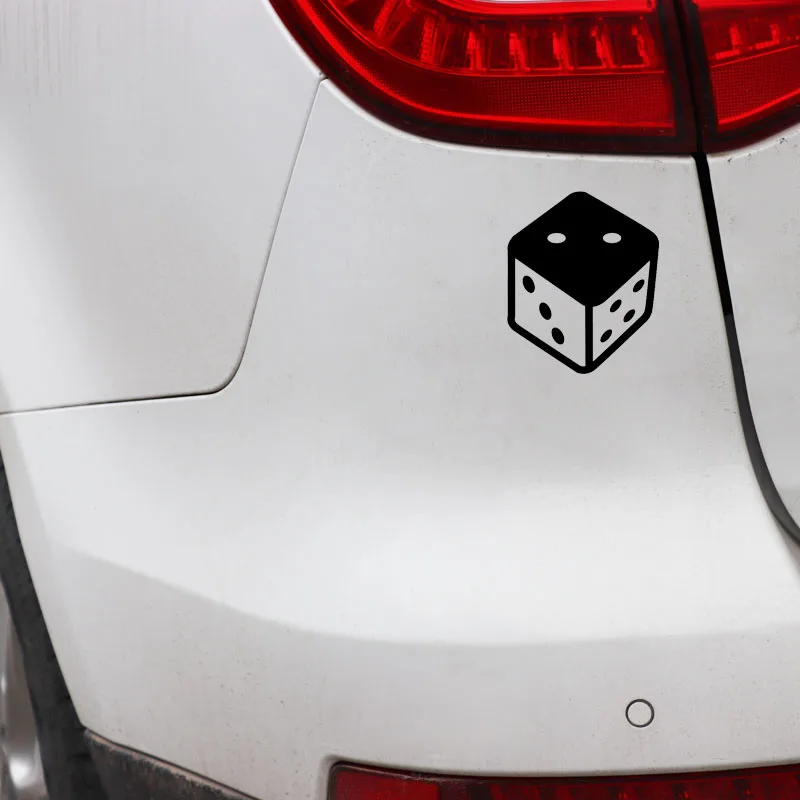 YJZT 11.2*13.4CM Lucky Dice Decor Car Modelling Sticker Vinyl High Quality 12-1369 | Автомобили и мотоциклы