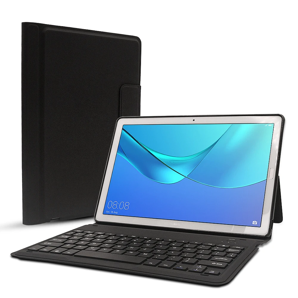 Bluetooth клавиатура для Huawei MediaPad M5 ультра тонкий с откидной крышкой PU кожаный чехол