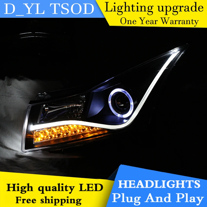 

Автомобильная фара DY_L для Chevrolet Cruze 2009-2015 светодиодный ные фары DRL H7/D2H HID, Ксеноновые Биксеноновые линзы